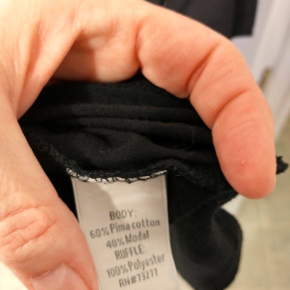 Plus size, diagonal cascading ruffle tank top - Picture 4 of 7